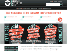 Tablet Screenshot of christianuniversitiesonline.org